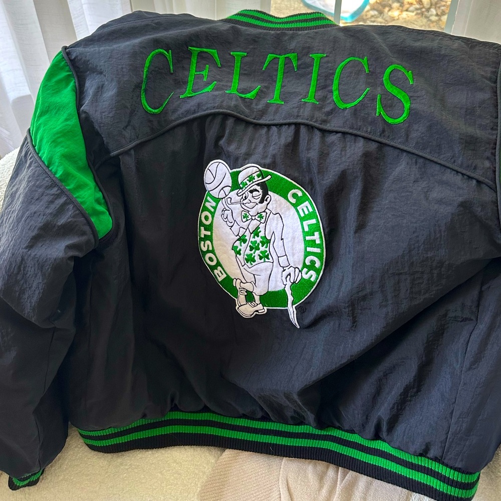 Celtics Black and Green Bomber Jacket